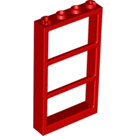 Lego rám okna 1x4x6, červená (4298501, 4503169)